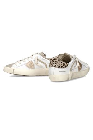 Sneakers Prsx Donna, Bianco Fango Stampa Animalier PHILIPPE MODEL | PRLDVL14.